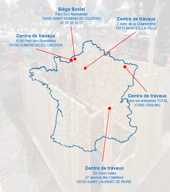 Nos implantations en France.