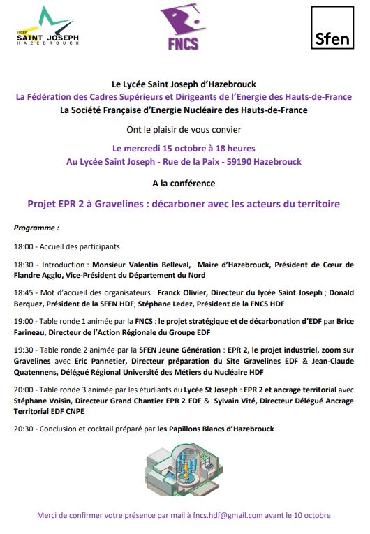 Invitation SFEN FNCS St Joseph